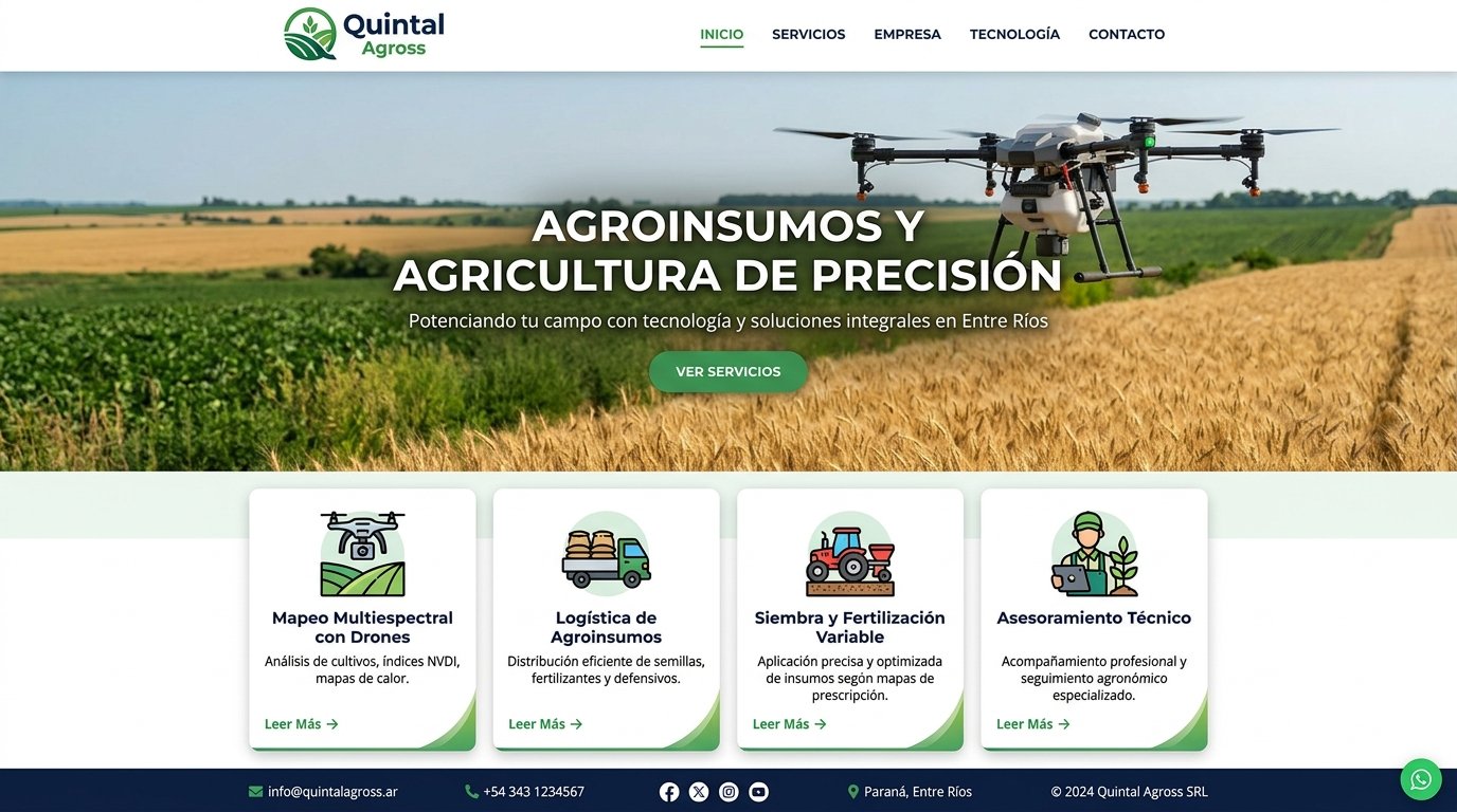 Quintal Agross SRL - Captura de la página principal